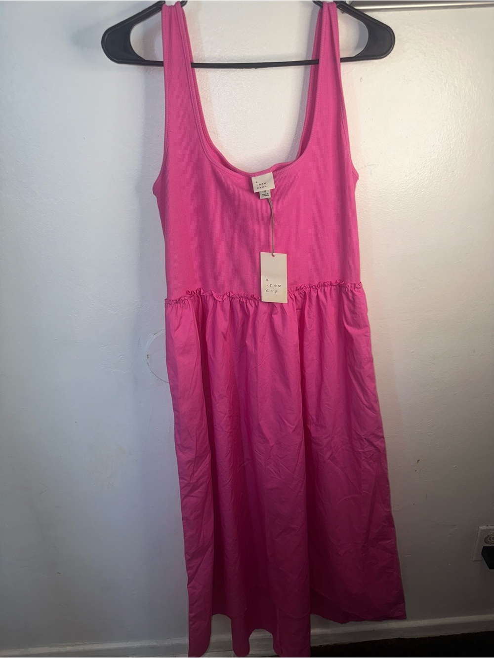 a new day Bright Pink Sleeveless Casual Dress